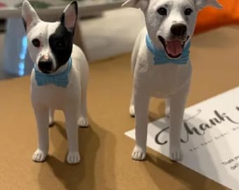 Personalized Pet Wedding Cake Topper: Custom Dog & Cat Figurine