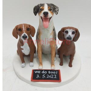 Personalized custom pets Pets wedding cake topper, Dog cake topper, Wedding cake topper , Pets birthday , wedding cake topper with dog