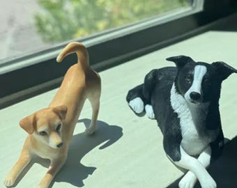 Personalized Pet Wedding Cake Topper: Custom Dog & Cat Figurine