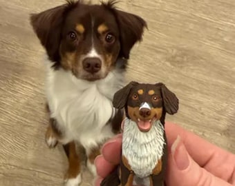 Personalized Pet Wedding Cake Topper: Custom Dog & Cat Figurine
