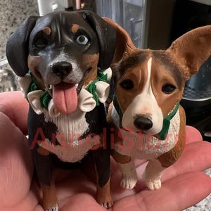 Personalized Pet Wedding Cake Topper: Custom Dog & Cat Figurine image 19
