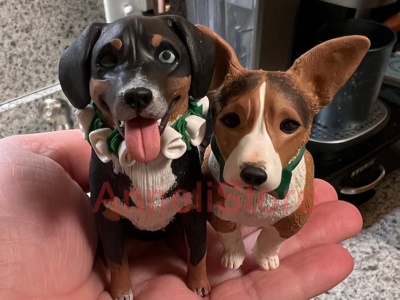 Personalized Pet Wedding Cake Topper: Custom Dog & Cat Figurine image 19