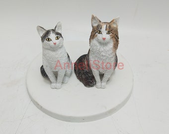 Personalized Pet Wedding Cake Topper: Custom Dog & Cat Figurine Cat bobble head