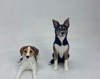 Personalized Pet Wedding Cake Topper: Custom Dog & Cat Figurine