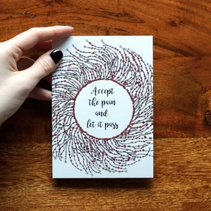 Postkarte »accept the pain and let it pass«