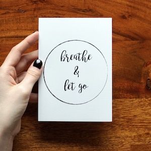 Postkarte »breathe and let go«