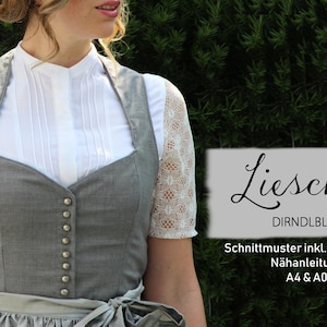Dirndl blouse Lieschen / Digital sewing pattern size 34-44