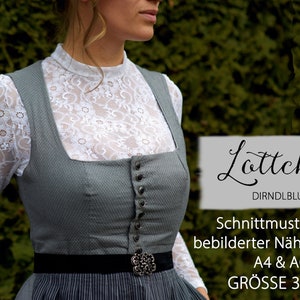 Dirndl Blouse Lieschen / Digital Sewing Pattern Size. 34-44 