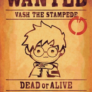 WANTED!!! Plushie Vash mini Print