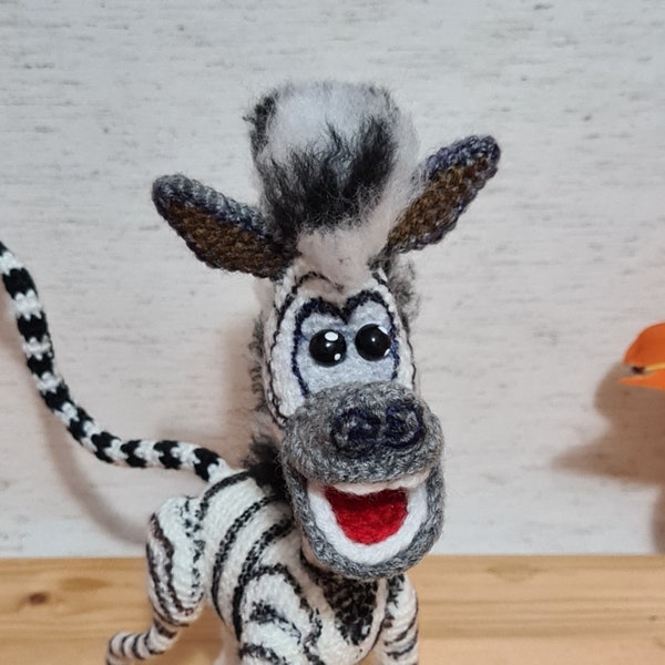 Zebra, Marty, Amigurumi gehäkelt, Figur, handarbeit. made to order