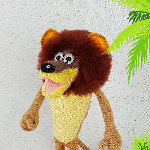 Löwe Alex, gehäkelte Spielfigur, Amigurumi, Madagaskar