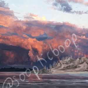 The Sea of Ghosts- Skyrim Art Print