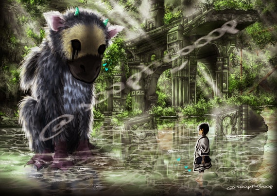 The Last Guardian Trico Art Print