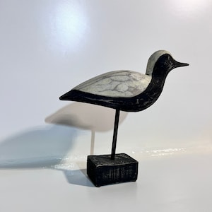 Wooden hand carved shore bird