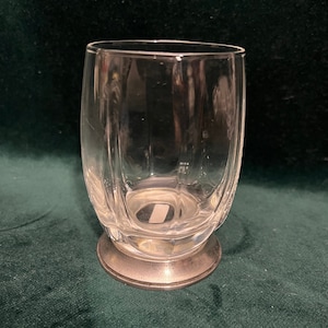 Italian pewter and glass tumblers set of 2