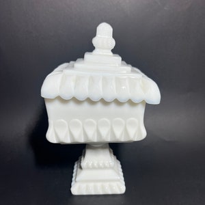 Vintage Westmoreland Milk Glass Pedestal Candy Dish