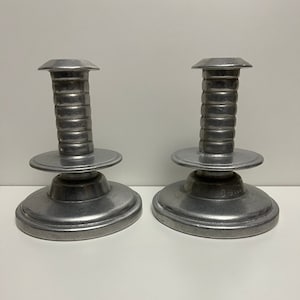 Zinn Kerzenständer Capstan Stil aus dem 16. Jahrhundert 2er Set