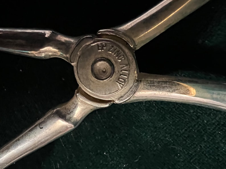 Set De Service Vintage EP Zinc Italy : Cuillère à Spaghetti Et De Service En Plaqué Argent
