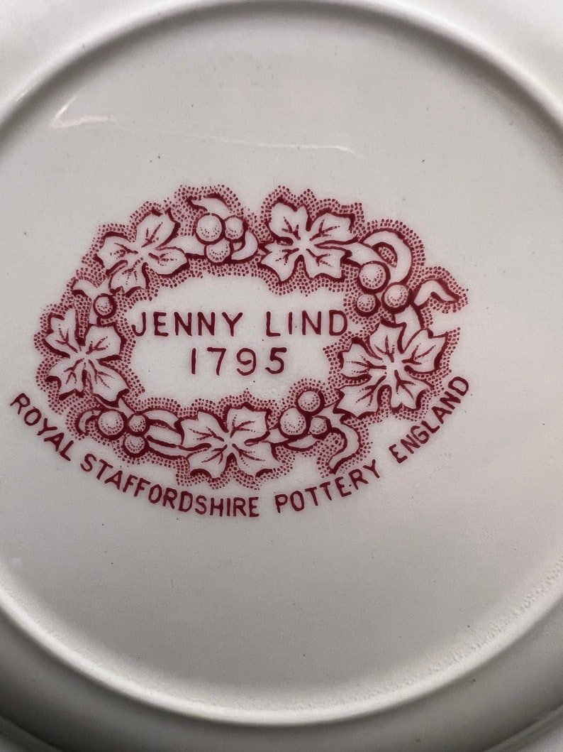 Vintage Royal Staffordshire JENNY LIND Red Desert Plate - Etsy