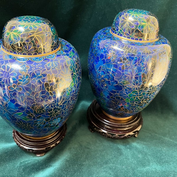 Vintage Cloisonne Urns