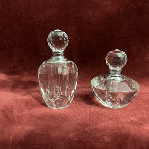 Oleg Cassini Crystal Perfume Bottles set of 2