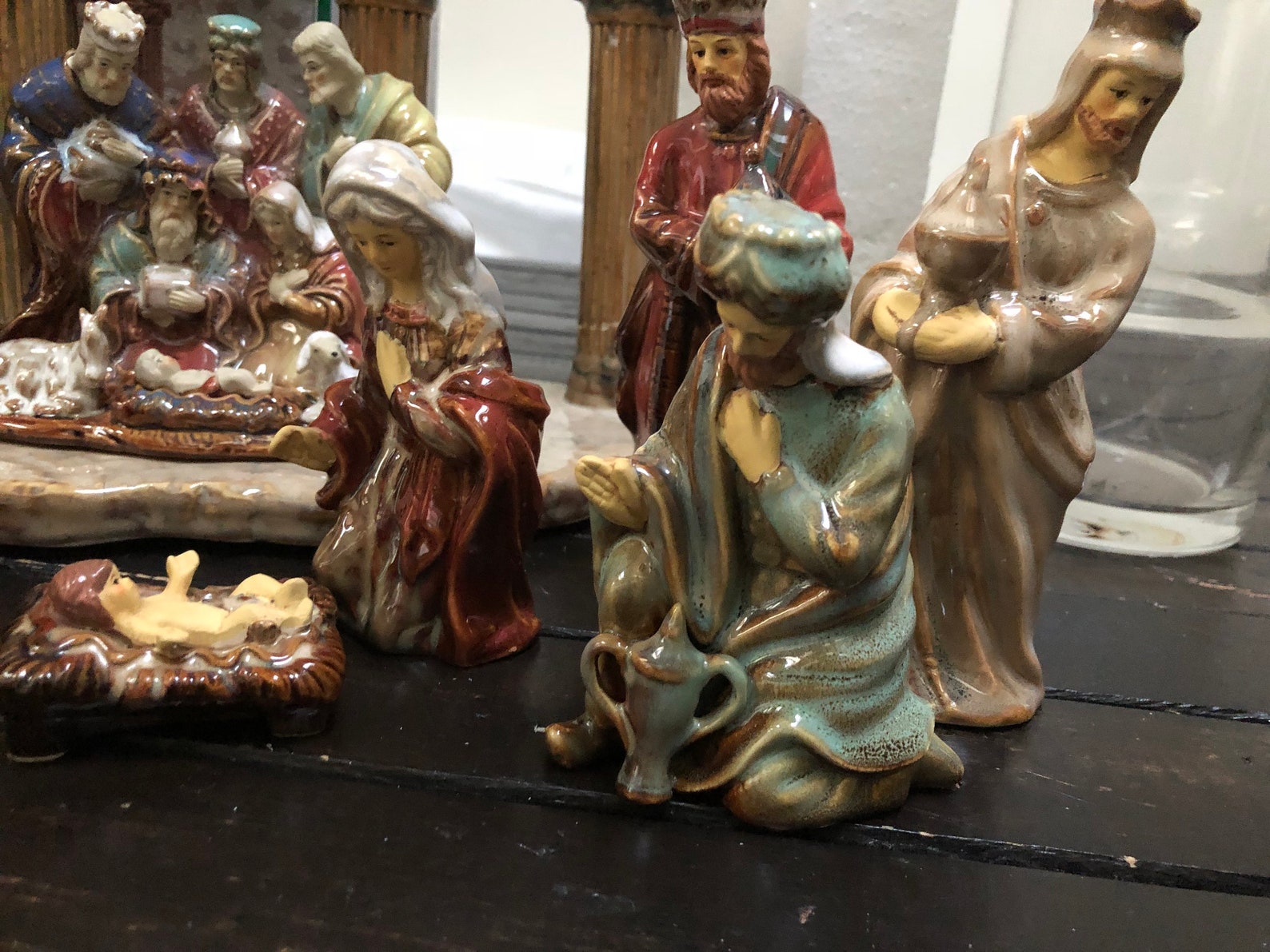 Vintage Porcelain Nativity 10 Piece Set - Etsy