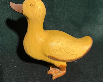 Vintage wooden duck figurine