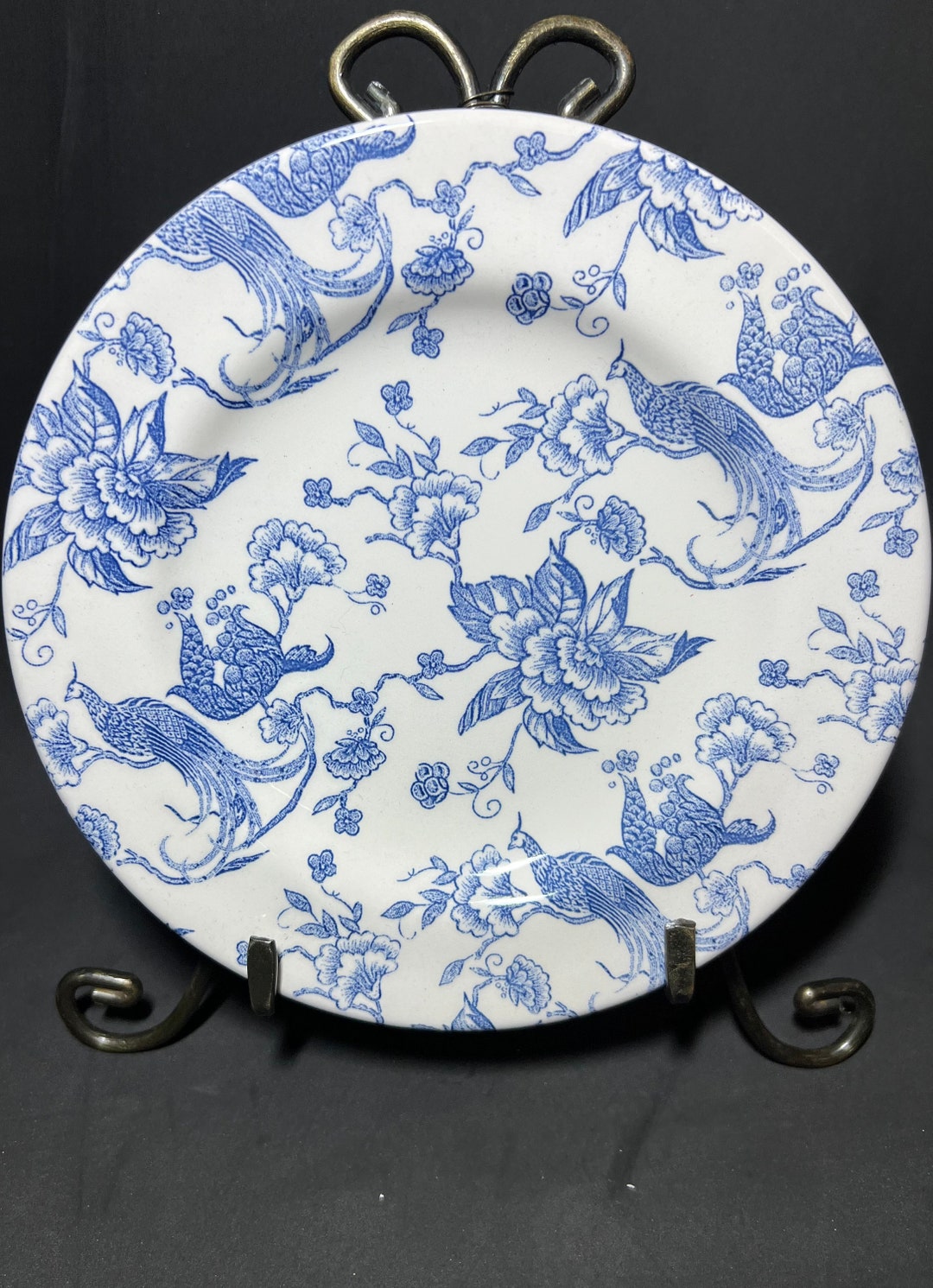 Staffordshireプレート Salad Plate Bird of Paradise by STAFFORDSHIRE ENGRAVING - Etsy