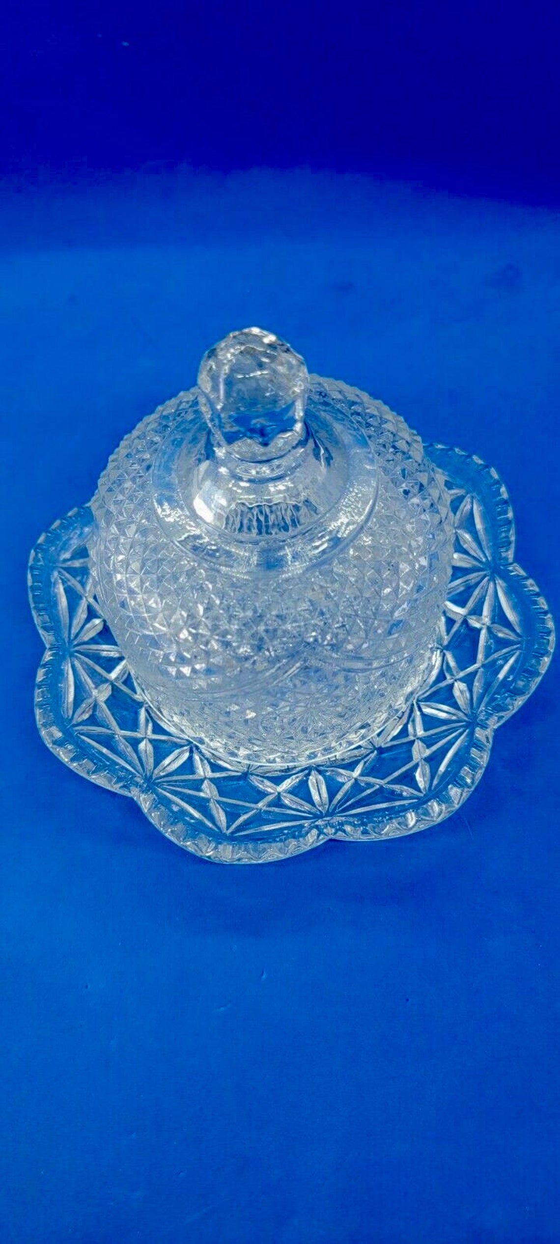 Vintage Clear Crystal Butter/covered Dish by Avon Etsy