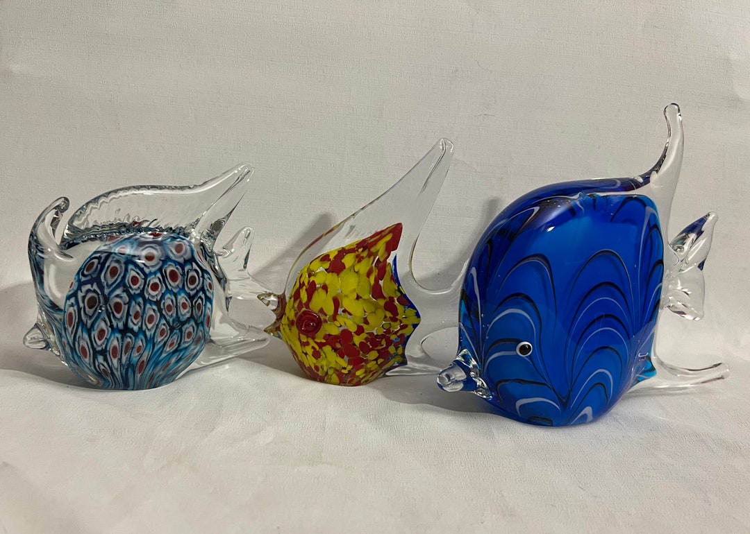 Set of Art Glass Fishes