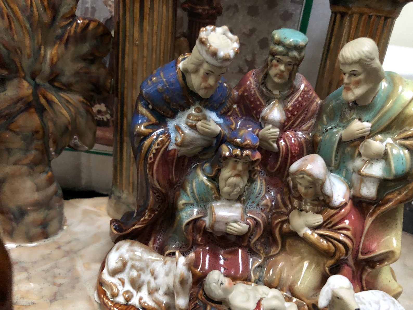 Vintage Porcelain Nativity 10 Piece Set - Etsy