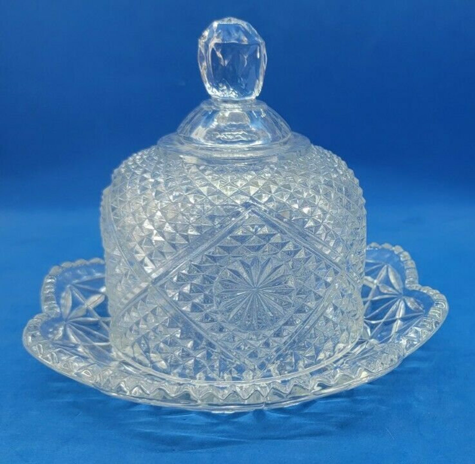 Vintage Clear Crystal Butter/covered Dish by Avon Etsy