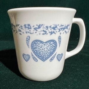 Corelle by Corningware Blue Heart Mugs