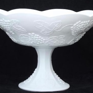 Vintage Milk Glass Compote Bowl