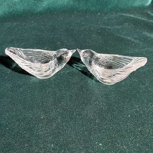 Vintage Cristal D&#39;Arques Bird Shaped Candle Holders
