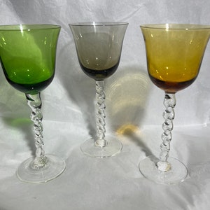 Multi Color Cordial Wine Glasses