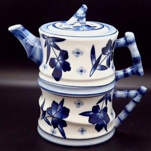World Market Teapot With Lid and Cup Stackable