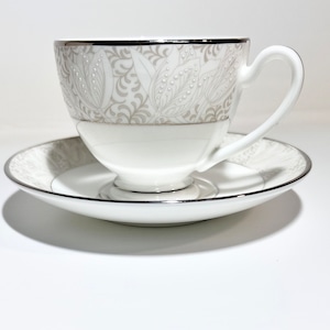 Waterford Footed Cup & Saucer Set “Bassano”