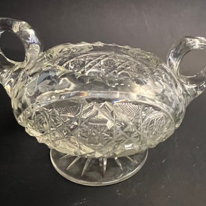 Lead Cut Crystal Sugar Bowl