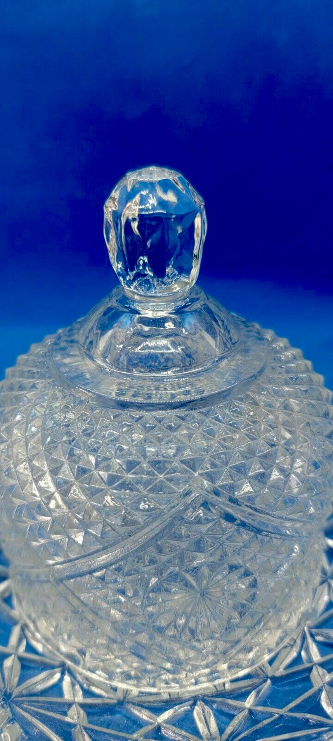 Vintage Clear Crystal Butter/covered Dish by Avon Etsy