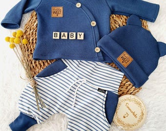 Babyset mit Pumphose, Shirt & Mütze