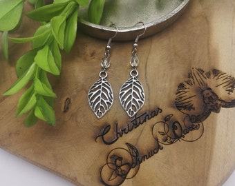 Boucles d'oreilles feuilles longues (5 coloris disponibles)