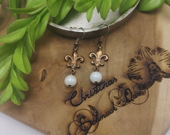 Boucles d'oreilles Fleur de Lys