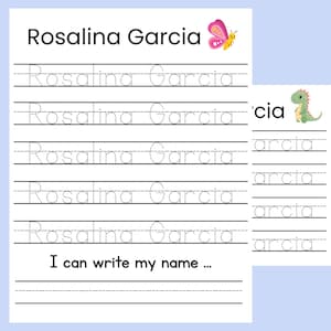 Custom Name Tracing Worksheet - TK, Kindergarten, Pre K Printable
