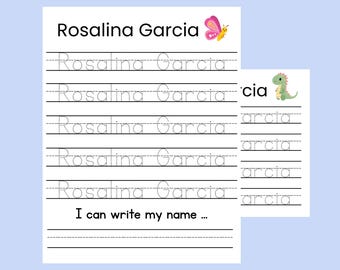 Custom Name Tracing Worksheet - TK, Kindergarten, Pre K Printable