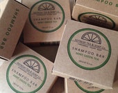 Wholesale Order of 20 Handmade Organic Shampoo Bars, Vegan, Small-Batch, Made with Peppermint and Green Tea for Dry, Damaged Hair