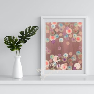 Póster de pared con diseño abstracto de puntos morados impreso en acrílico sobre lienzo. Elija su tamaño Imagen original de ChanaAshley Art