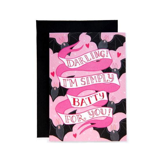 I Love Bats Greeting Card Birthday Card