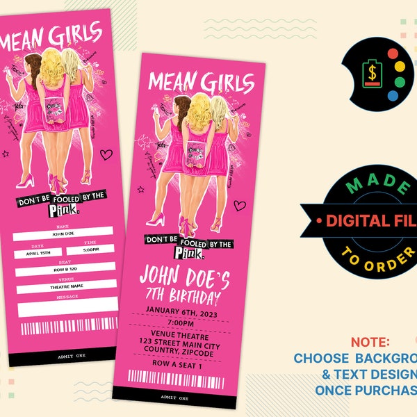 Mean Girls Broadway Tickets Etsy