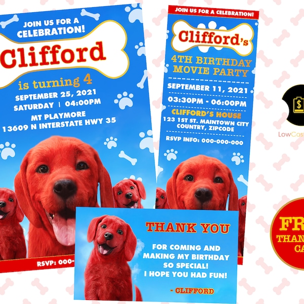 Clifford Birthday - Etsy